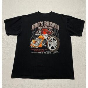 Hogs Breath Saloon Key West Biker Graphic T-Shirt Black XL Mens Pork Chopper